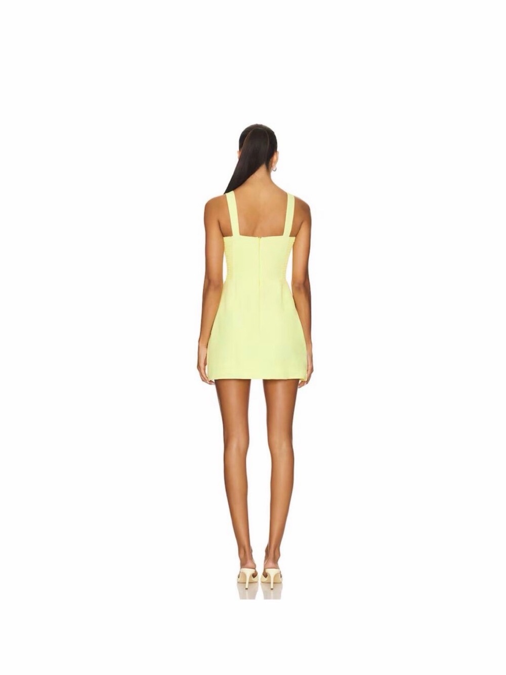NWT Amanda Uprichard Bethany Skort Romper in Butter Yellow - Size Medium - Picture 3 of 11
